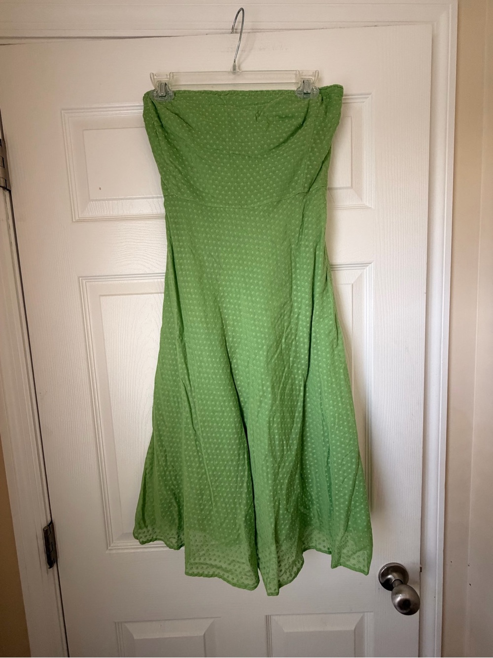 J. Crew Strapless Lime Green A‑Line Dress